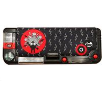 Trousse Avec Compartiment À Pression Pour L'école Et La Maison,Comprenant Une Règle De 15 Cm,Un Taille-Crayon Intégré Et Un Crayon Avec Gomme,Différentes Couleurs Et Personnages.[F192]