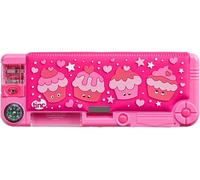 Trousse Avec Compartiment À Pression Pour L'école Et La Maison,Comprenant Une Règle De 15 Cm,Un Taille-Crayon Intégré Et Un Crayon Avec Gomme,Différentes Couleurs Et Personnages.[F196]