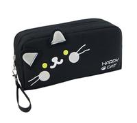 Trousse avec motif Capybara - Trousse avec feutres et crayons de couleur - Trousse d'école avec grande capacité - Boîte de papeterie pour l'école primaire et la maternelle, Noir , Voir description