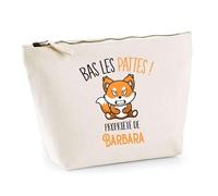 Trousse Barbara Bas Les Pattes Renard | Idée Fête des mères Cadeau Travail Retraite Trousse Maquillage Toilette