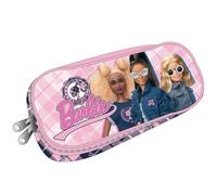 Trousse - BARBIE - Campus - 23 CM - 2 Compartiments - Zippée - Rose