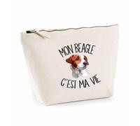 Trousse Beagle C'est la Vie | Pochette Toilette Maquillage Idée Sac Cadeau