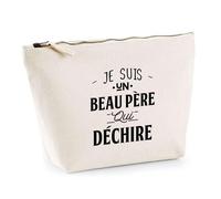 Trousse Beau Père Qui Déchire 3 | Pochette Toilette Maquillage | Idée Cadeau Beau Papa Humour Original Noël Anniversaire Famille Amour Fête des Pères