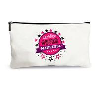 trousse beige certifiée super maîtresse cadeau fait main merci école