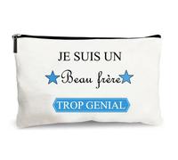 trousse beige je suis un beau frère trop génial idée cadeau rangement