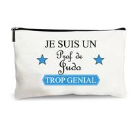 trousse beige je suis un prof de judo trop génial idée cadeau