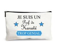 trousse beige je suis un prof de karaté trop génial idée cadeau