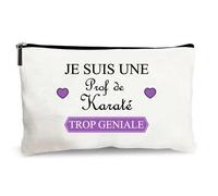 trousse beige je suis une prof de karaté trop géniale idée cadeau