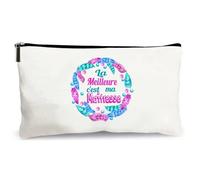 trousse beige la meilleure c'est ma maîtresse cadeau fait main merci école