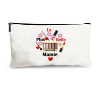 trousse beige la plus belle mamie maquillage cadeau fait main merci