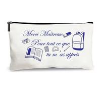 trousse beige merci maîtresse pour tout ce que tu m'as appris fait main merci