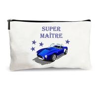 trousse beige super maître voiture cadeau fait main merci