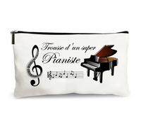 trousse beige trousse d'un super pianiste cadeau fait main merci