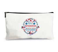trousse beige une infirmière formidable cadeau fait main merci école