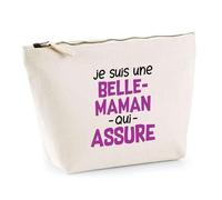 Trousse Belle Maman Qui Assure | Pochette Toilette Maquillage | Idée Cadeau Belle Mère Humour Original Noël Anniversaire Famille Amour Fête des Mères