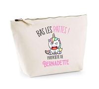 Trousse Bernadette Bas Les Pattes Licorne | Idée Fête des mères Cadeau Travail Retraite Trousse Maquillage Toilette