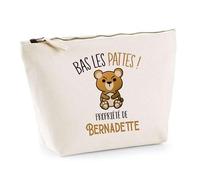 Trousse Bernadette Bas Les Pattes Ours | Idée Fête des mères Cadeau Travail Retraite Trousse Maquillage Toilette