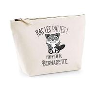 Trousse Bernadette Bas Les Pattes Raton Laveur | Idée Fête des mères Cadeau Travail Retraite Trousse Maquillage Toilette