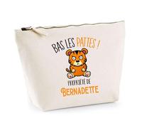 Trousse Bernadette Bas Les Pattes Tigre | Idée Fête des mères Cadeau Travail Retraite Trousse Maquillage Toilette