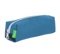 Trousse Bicolore Rectangulaire Zippée 22 Cm Bleu TU
