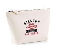 Trousse Bientôt Belle Maman | Pochette Toilette Maquillage | Idée Cadeau Belle Mère Humour Original Noël Anniversaire Famille Amour Fête des Mères
