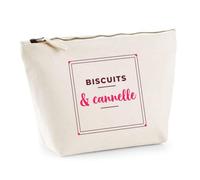 Trousse Biscuits Cannelle - Pouch Case - Idée Trousse Rangement Cadeau Anniversaire Fête Original Famille Travail Départ Collègue Retraite Noël. - Bordeaux&Rose - 3