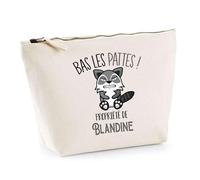 Trousse Blandine Bas Les Pattes Raton Laveur | Idée Fête des mères Cadeau Travail Retraite Trousse Maquillage Toilette