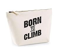 Trousse Born to Climb Escalade | Pochette Toilette Maquillage | Idée Cadeau Humour Montagne Grimpeur Drôle Sport Aventure