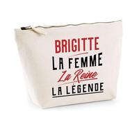 Trousse Brigitte la Femme la Reine la Légende | Pochette Toilette Maquillage | Idée Cadeau Petite Amie Copine Maman Amour Humour Noël Anniversaire Fête des Mères