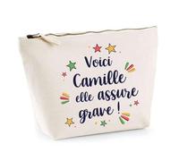 Trousse Camille Elle Assure Grave ! | Pochette Maquillage Make-up Toilette Cadeau Fête des Mères Anniversaire Soeur Noël Tata Marraine
