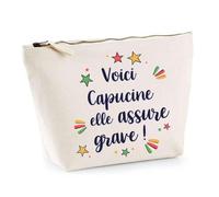Trousse Capucine Elle Assure Grave ! | Pochette Maquillage Make-up Toilette Cadeau Fête des Mères Anniversaire Soeur Noël Tata Marraine