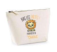 Trousse Carole Bas Les Pattes Lion | Idée Fête des mères Cadeau Travail Retraite Trousse Maquillage Toilette