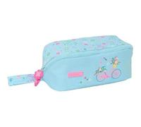 Safta - Grande Trousse carrée, Trousse pour Enfant, idéale pour Les Enfants d'âge Scolaire, Confortable et Polyvalente, qualité et résistance, 20 x 10 x 10 cm, Couleur Bleue