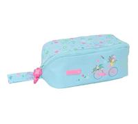 Safta Grande trousse carrée, trousse pour enfant, idéale pour les enfants d'âge scolaire, confortable et polyvalente, qualité et résistance, 20 x 10 x 10 cm, couleur bleue, bleu, Estándar, Décontracté