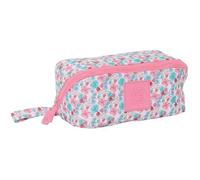 Trousse Carrée Safta Moos Flores Pour Enfants D'âge Scolaire En Synthétique Recyclé Rose