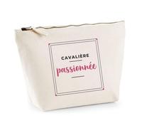 Trousse Cavaliere Passionnee - Pouch Case - Idée Trousse Rangement Cadeau Anniversaire Fête Original Famille Travail Départ Collègue Retraite Noël. - Bleu&Rose - 3