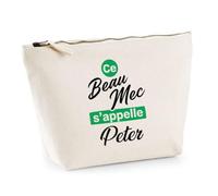 Trousse Ce Beau mec sappelle Peter - Pouch Case - Idée Trousse Rangement Cadeau Anniversaire Fête Original Famille Travail Départ Collègue Retraite Noël.