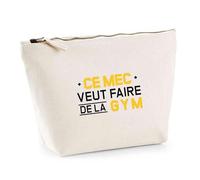Trousse Ce mec Veut Faire de la Gym | Pouch | Idée Pochette Toilette Maquillage Transport Cadeau Anniversaire Fête Original Famille Travail Départ Collègue Retraite