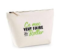 Trousse Ce mec Veut Faire du Roller | Pouch | Idée Pochette Toilette Maquillage Transport Cadeau Anniversaire Fête Original Famille Travail Départ Collègue Retraite