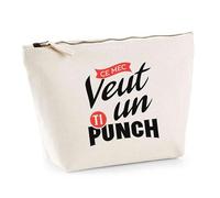 Trousse Ce mec Veut Un ti Punch | Pouch | Idée Pochette Toilette Maquillage Transport Cadeau Anniversaire Fête Original Famille Travail Départ Collègue Retraite