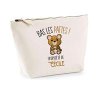 Trousse Cécile Bas Les Pattes Ours | Idée Fête des mères Cadeau Travail Retraite Trousse Maquillage Toilette