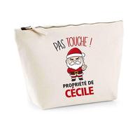 Trousse Cécile Pas Touche Père Noël - Secret Santa Cadeau Noël Humour Insolite Collègue
