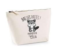 Trousse Célia Bas Les Pattes Raton Laveur | Idée Fête des mères Cadeau Travail Retraite Trousse Maquillage Toilette