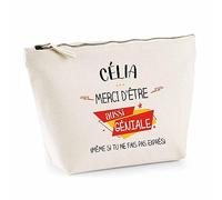 Trousse Célia géniale sans Faire exprès | Pochette Toilette Maquillage Idée Sac Cadeau