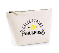 Trousse Célibataire Et Fabuleuse | Pochette Toilette Maquillage | Idée Cadeau Humour Drôle Marrant Beauf Jeu de Mots Original Anniversaire Fête