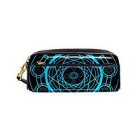Trousse Cercle Magique des Alphabets Bleus Sac Porte-Stylo Grande Capacité Papeterie Organisateur Durable Trousse Scolaire pour Adulte Garçon Adolescent