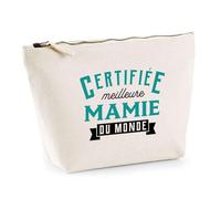 Trousse Certifiée Meilleure Mamie | Pochette Toilette Maquillage | Idée Cadeau Mamie Grand-Mère Humour Original Noël Anniversaire Famille Drôle Fête des Grands-Mères