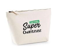 Trousse Certifiée Super chanteuse | Pouch | Idée Pochette Toilette Maquillage Transport Cadeau Anniversaire Fête Original Famille Travail Départ Collègue Retraite
