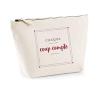 Trousse Chaque Coup Compte - Pouch Case - Idée Trousse Rangement Cadeau Anniversaire Fête Original Famille Travail Départ Collègue Retraite Noël. - Gris&Bordeaux - 3