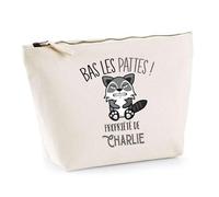 Trousse Charlie Bas Les Pattes Raton Laveur | Idée Fête des mères Cadeau Travail Retraite Trousse Maquillage Toilette